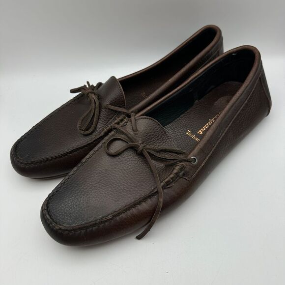 Allen‎ Edmonds Super Sport Technogel Brown Leather Driving Moccasins Loafers 13D - Picture 1 of 12